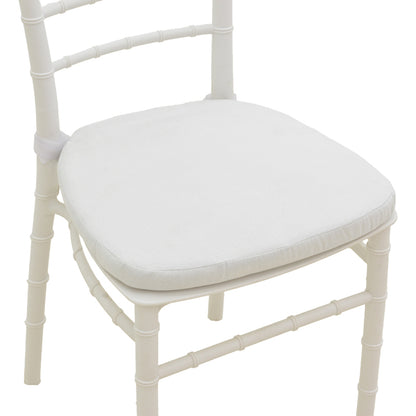 Καρέκλα Tiffany I με Μαξιλάρι PP σε Λευκή Απόχρωση 39.5x46.5x87