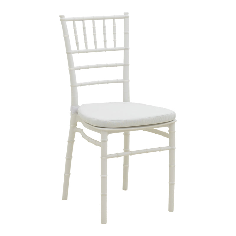 Καρέκλα Tiffany I με Μαξιλάρι PP σε Λευκή Απόχρωση 39.5x46.5x87