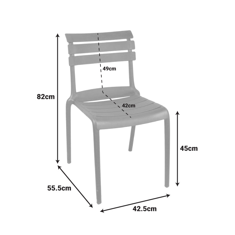 Καρέκλα Almea Στοιβαζόμενη PP Cappuccino 42.5x55.5x82