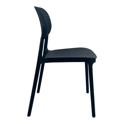 Chair Regande Stackable PP Black 42x49.5x82