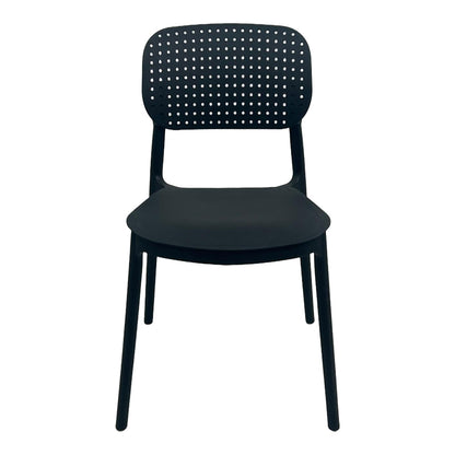 Chair Regande Stackable PP Black 42x49.5x82