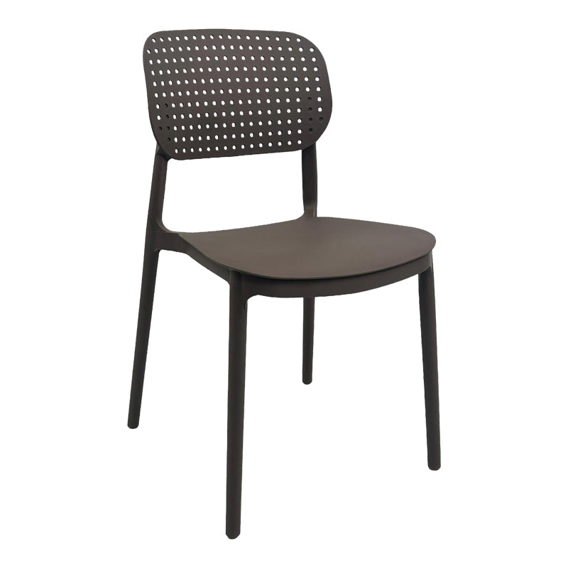 Chair Regande Stackable PP Brown 42x49.5x82