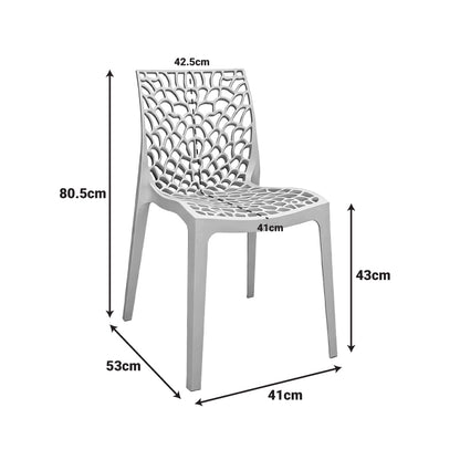 Hush Stackable Chair Bordeaux PP 41x53x80.5