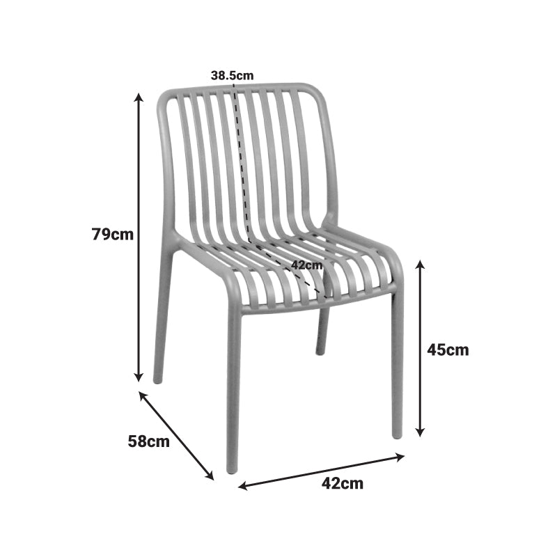 Chair Zoi Stackable Terracotta PP 42x58x79