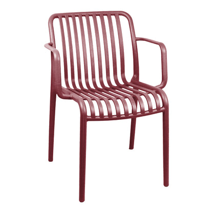 Armchair Zoi Stackable Bordeaux PP 54x57.5x79