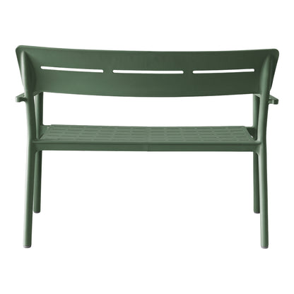 Cadrin 2-Seater Bench Dark Green PP 117x60x83