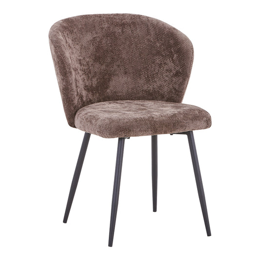 Καρέκλα Karg Καφέ Ύφασμα-Πόδι Μαύρο Μέταλλο 57x62x80