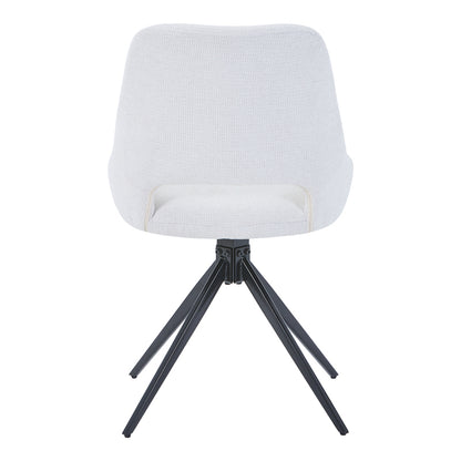 Καρέκλα Περιστρεφόμενη Luciano I σε Μπεζ Ύφασμα-Πόδι Μεταλλικό Μαύρο 52.5x54x85