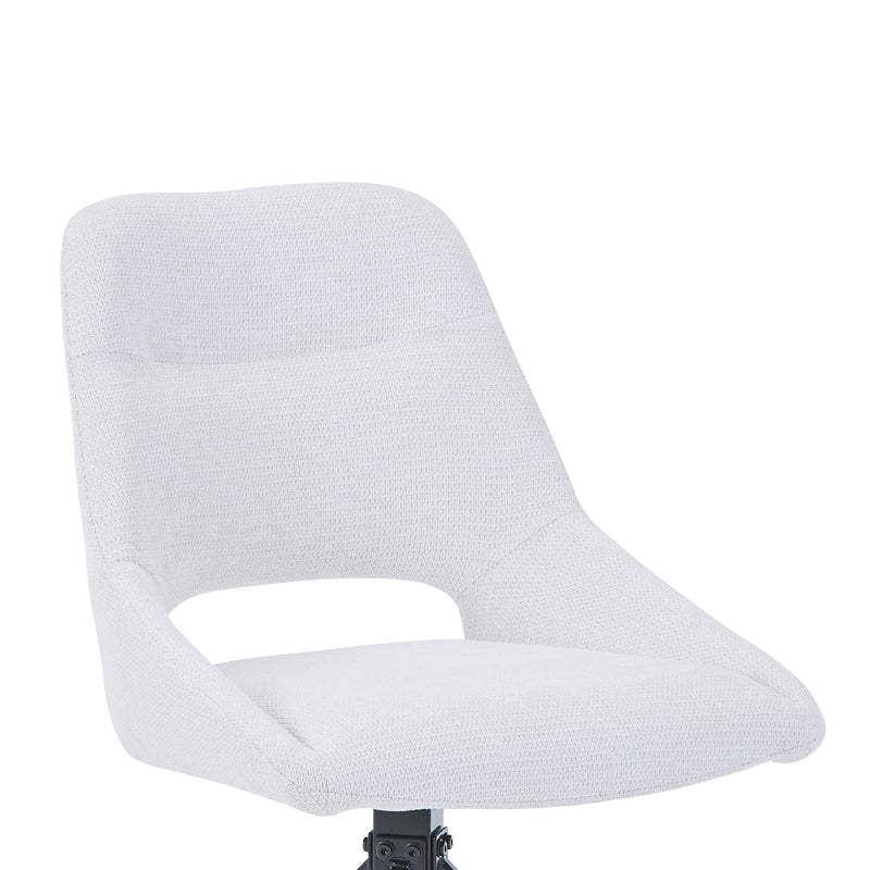 Καρέκλα Περιστρεφόμενη Luciano I σε Μπεζ Ύφασμα-Πόδι Μεταλλικό Μαύρο 52.5x54x85