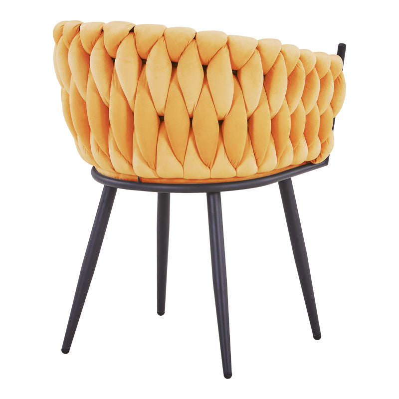 Πολυθρόνα Vivian Κίτρινο Βελούδο-Πόδι Μαύρο Μέταλλο 61x55x80