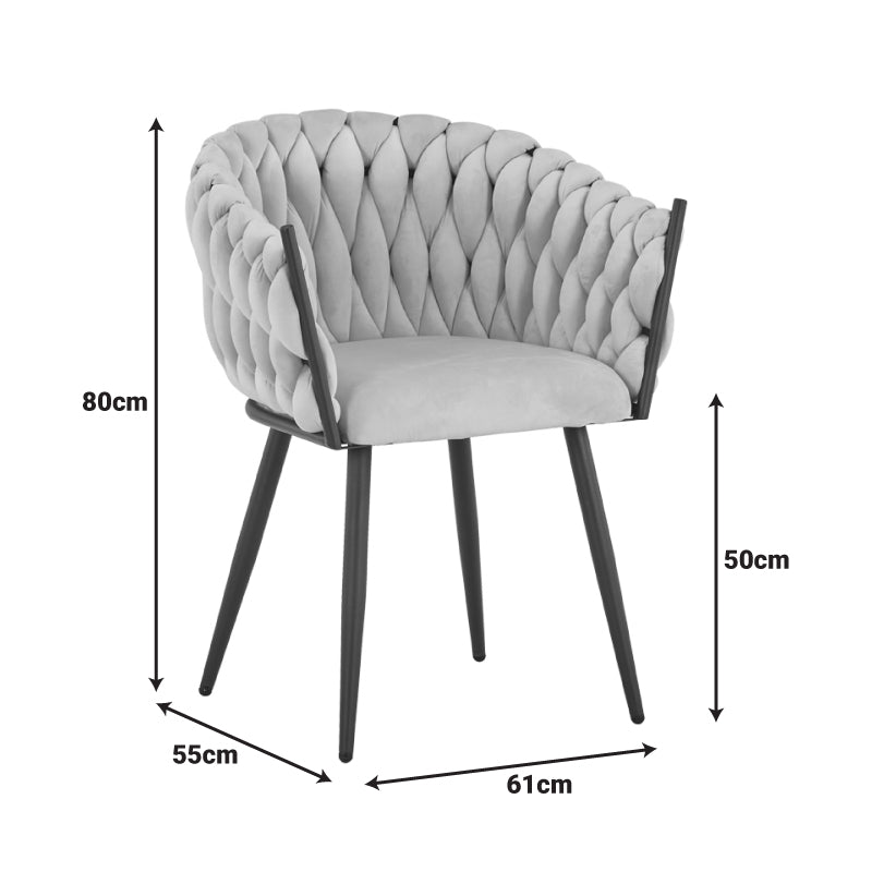 Πολυθρόνα Vivian Σάπιο Μήλο Βελούδο-Πόδι Μαύρο Μέταλλο 61x55x80