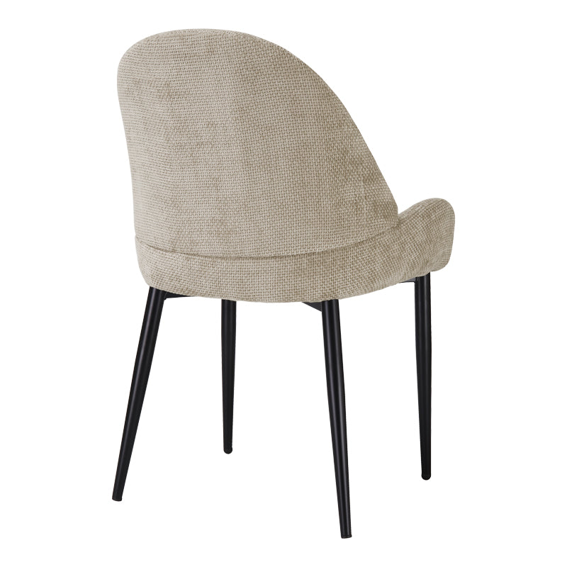 Chair Finda Beige Fabric with Black Metal Leg 59x58x86.5