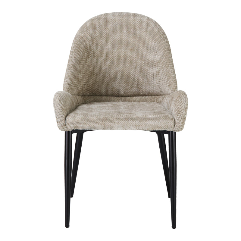 Chair Finda Beige Fabric with Black Metal Leg 59x58x86.5