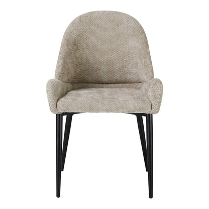 Chair Finda Beige Fabric with Black Metal Leg 59x58x86.5
