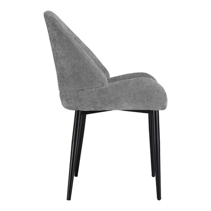 Chair Finda Grey Fabric with Black Metal Leg 59x58x86.5