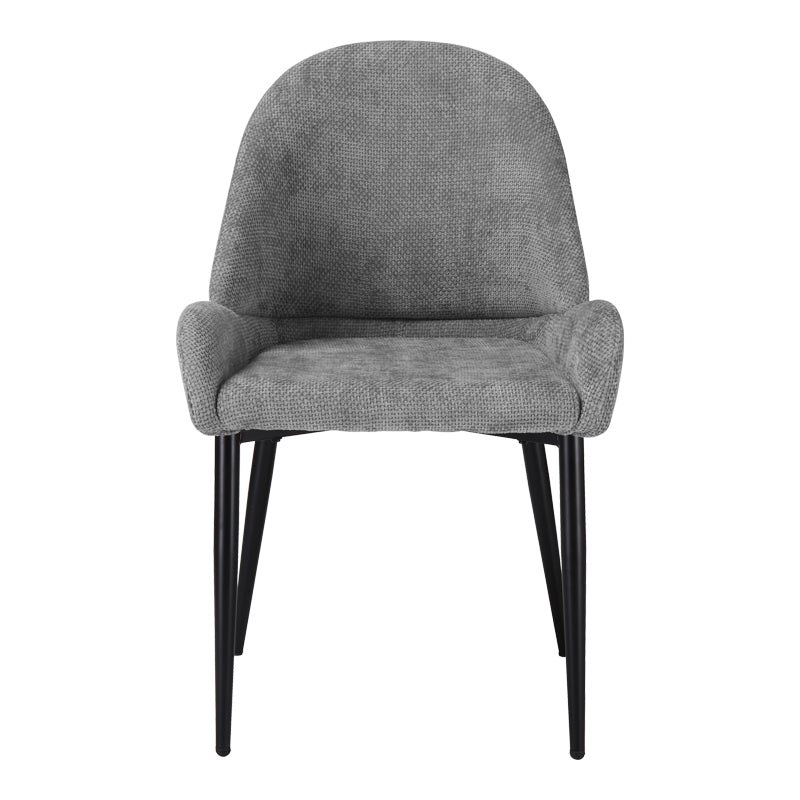 Chair Finda Grey Fabric with Black Metal Leg 59x58x86.5