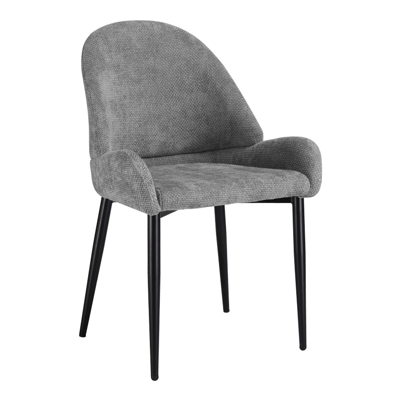 Chair Finda Grey Fabric with Black Metal Leg 59x58x86.5