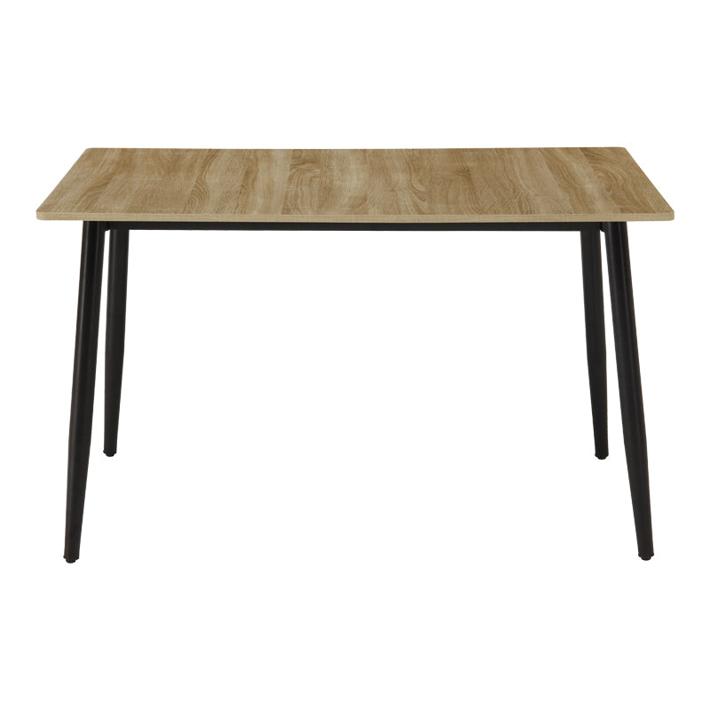 Loza Sonoma MDF Table with Black Metal Leg 120x70x73
