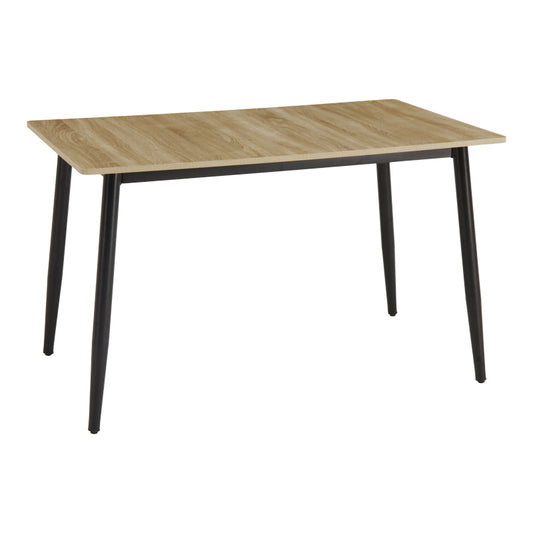 Τραπέζι Loza Sonoma MDF με Μαύρο Μεταλλικό Πόδι 120x70x73