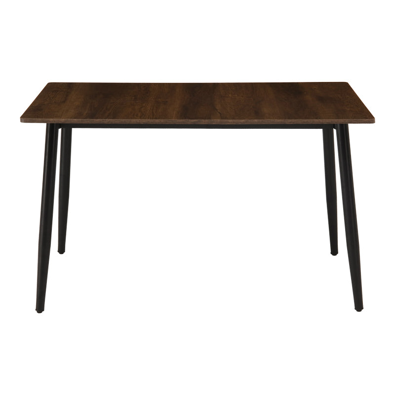 Loza Walnut MDF Table with Black Metal Leg 120x70x73