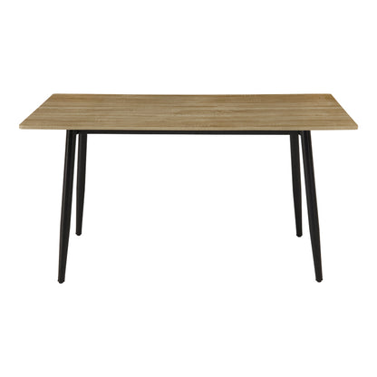 Τραπέζι Loza Sonoma MDF με Μαύρο Μεταλλικό Πόδι 140x80x73