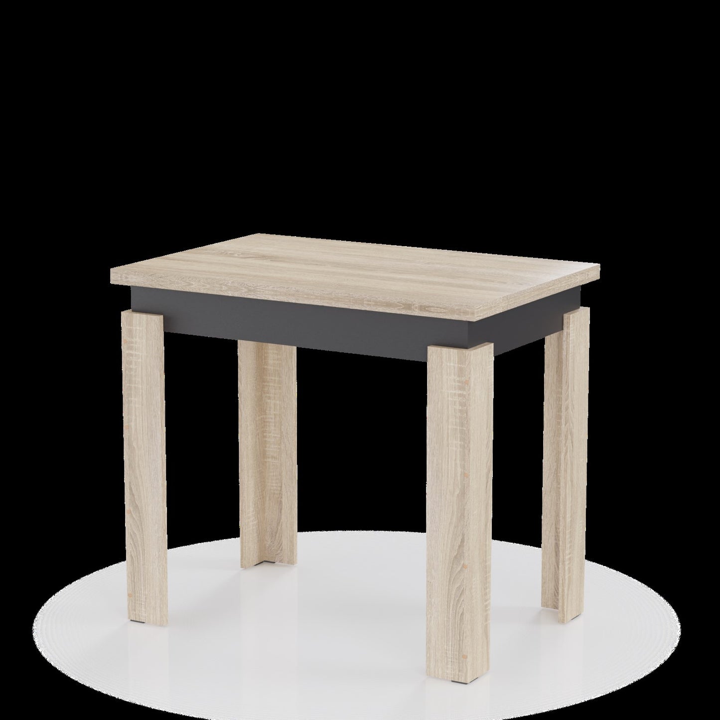 Τραπέζι Επεκτεινόμενο Κουζίνας Family Σονόμα-Ανθρακί 90x60x77