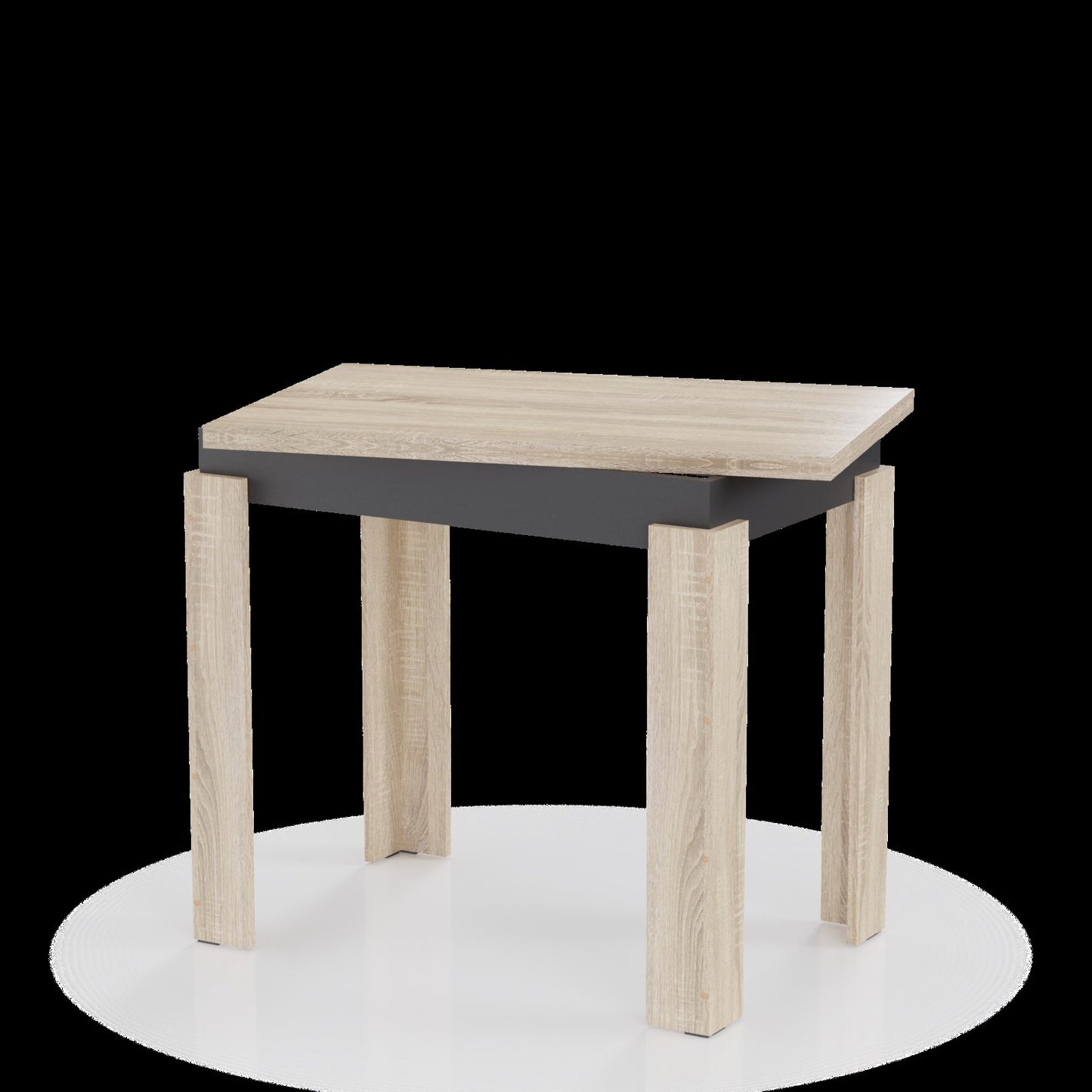 Τραπέζι Επεκτεινόμενο Κουζίνας Family Σονόμα-Ανθρακί 90x60x77