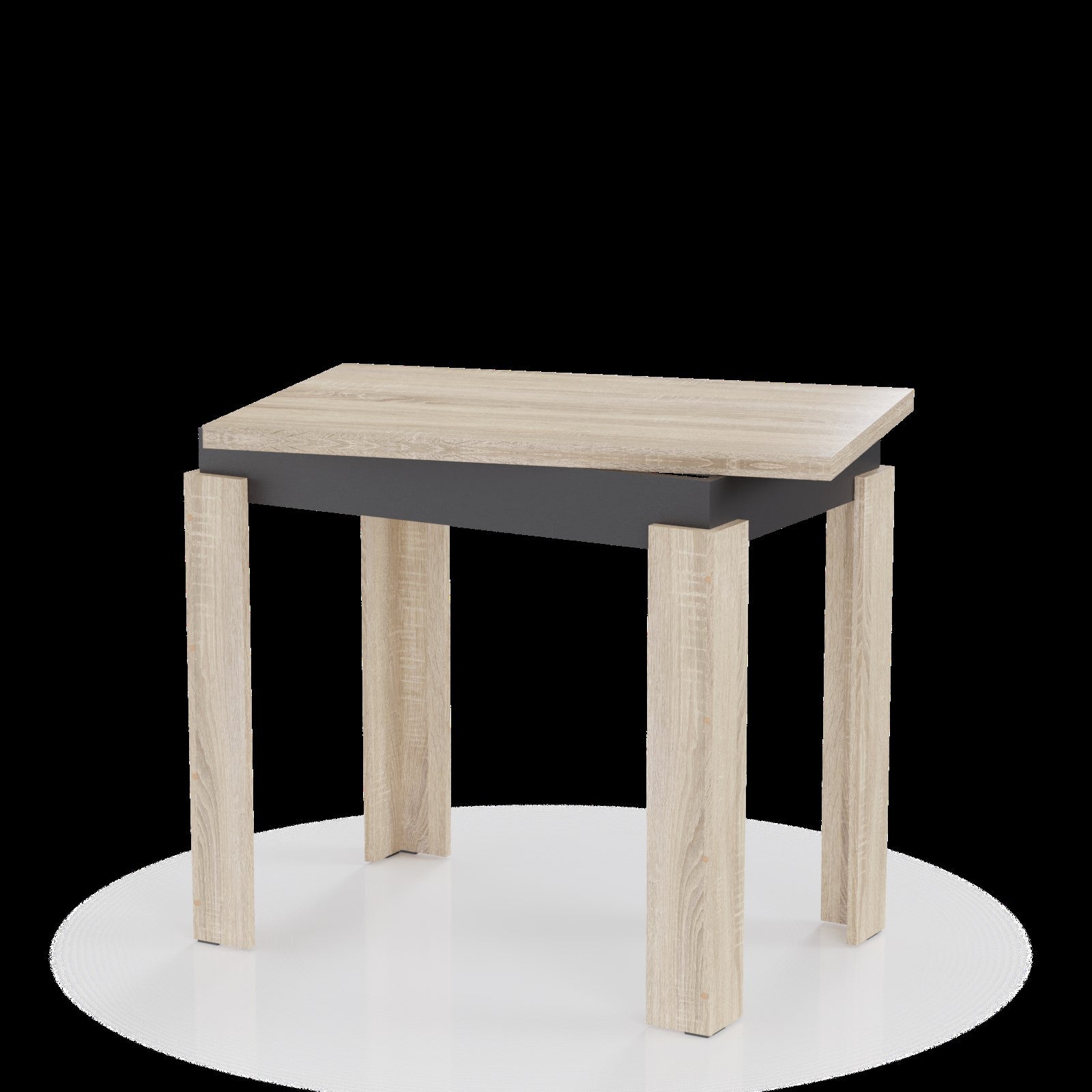 Τραπέζι Επεκτεινόμενο Κουζίνας Family Σονόμα-Ανθρακί 90x60x77