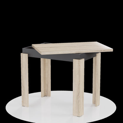 Τραπέζι Επεκτεινόμενο Κουζίνας Family Σονόμα-Ανθρακί 90x60x77