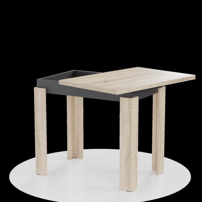 Τραπέζι Επεκτεινόμενο Κουζίνας Family Σονόμα-Ανθρακί 90x60x77