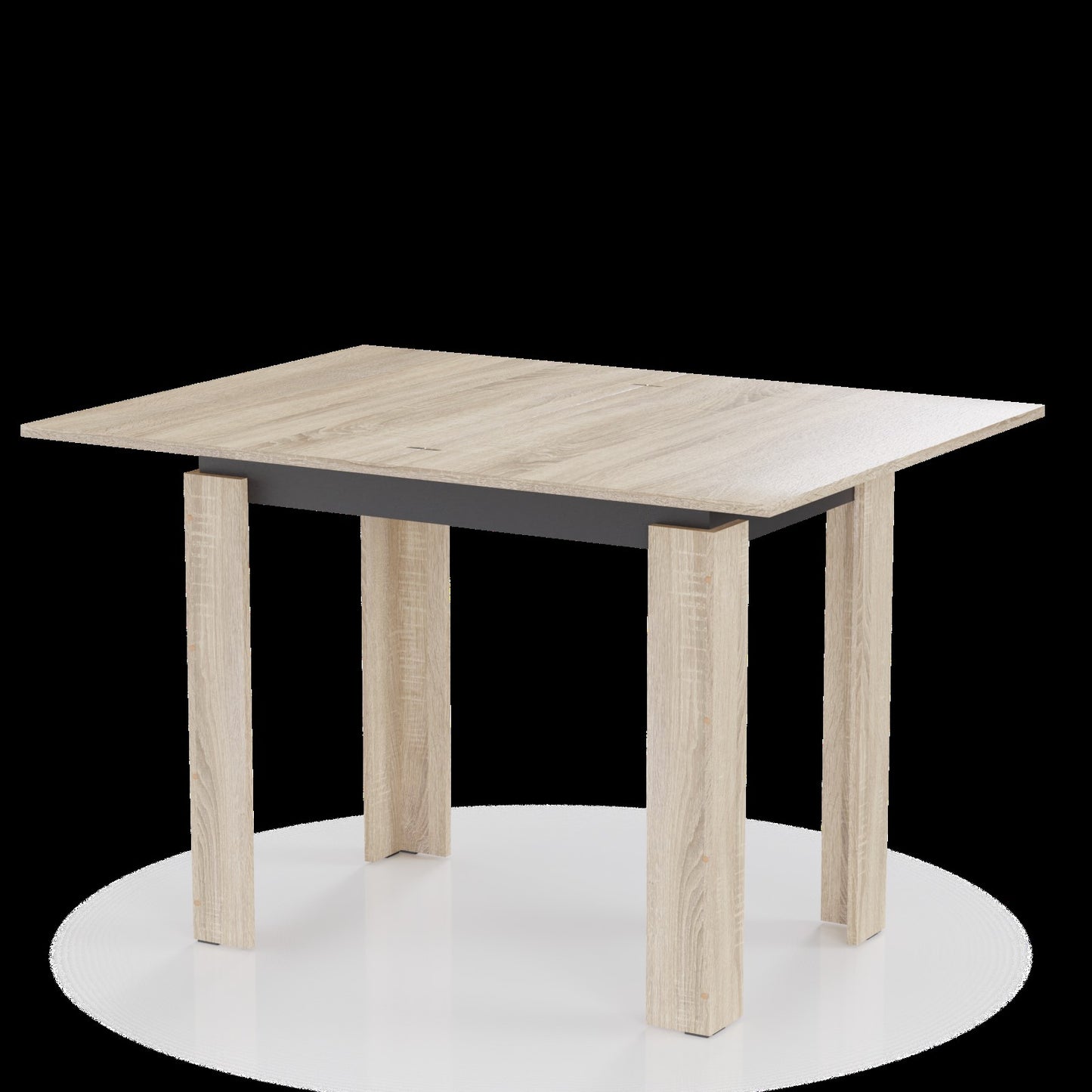 Τραπέζι Επεκτεινόμενο Κουζίνας Family Σονόμα-Ανθρακί 90x60x77