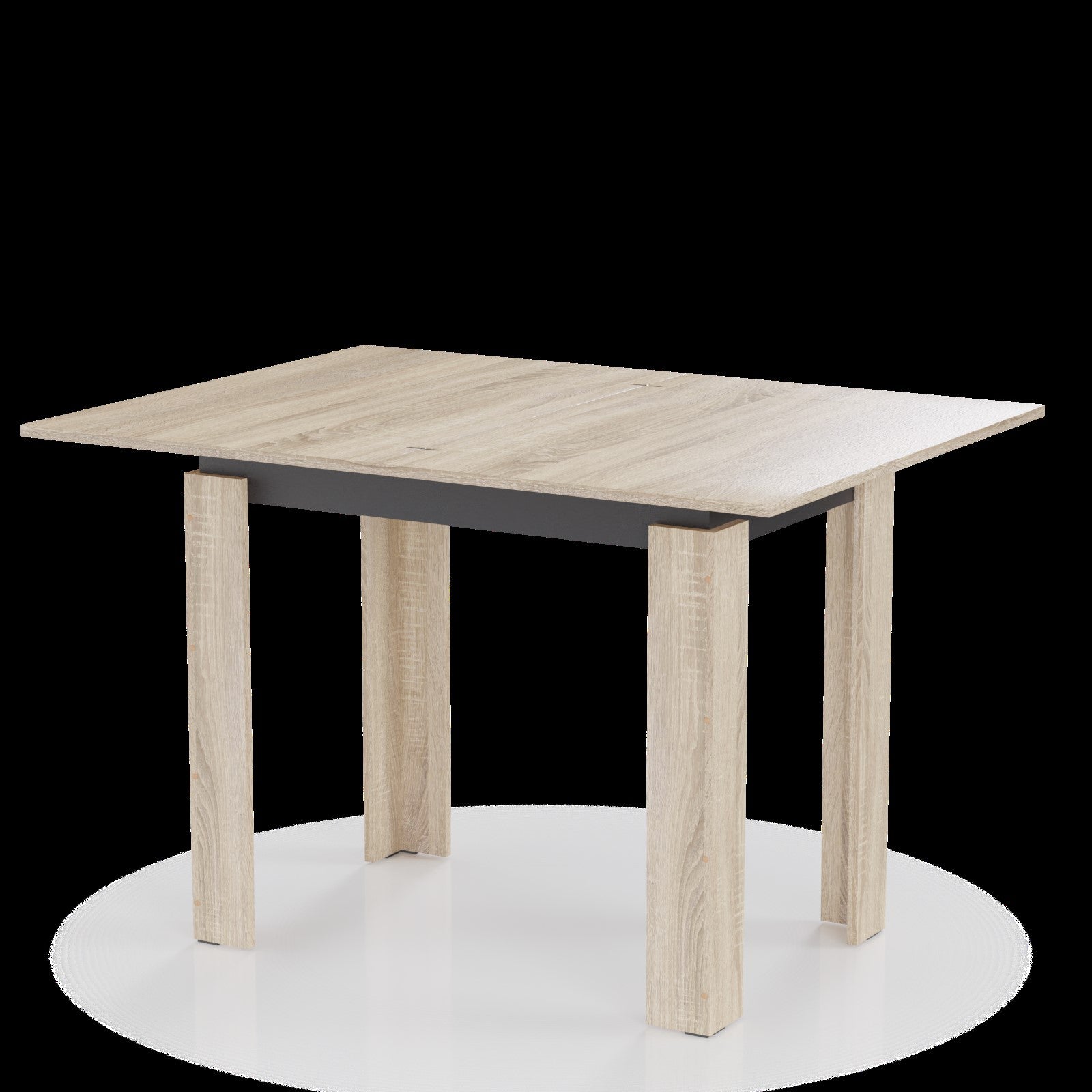 Τραπέζι Επεκτεινόμενο Κουζίνας Family Σονόμα-Ανθρακί 90x60x77