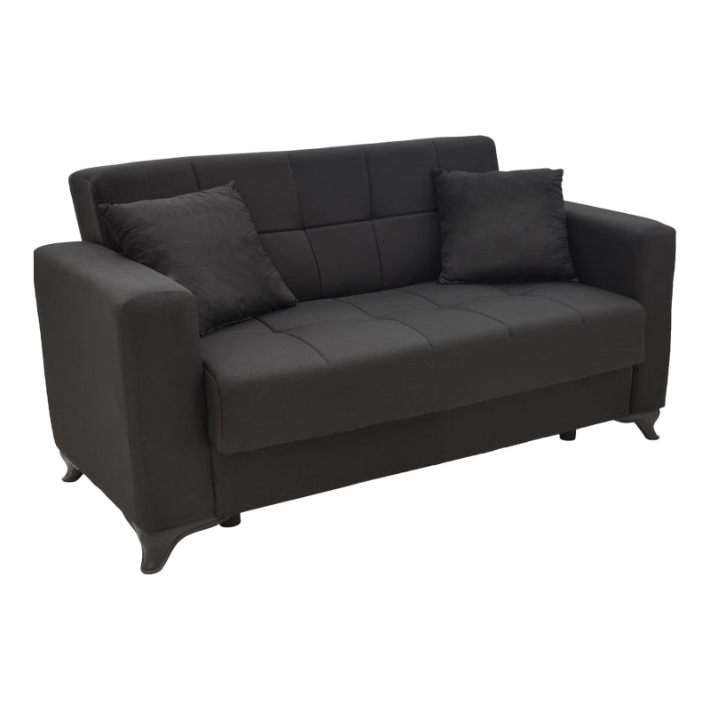 Σετ Σαλονιού 2 Τεμ Modesto Ύφασμα σε Μαύρη Απόχρωση