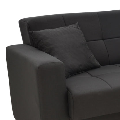 Σετ Σαλονιού 2 Τεμ Modesto Ύφασμα σε Μαύρη Απόχρωση