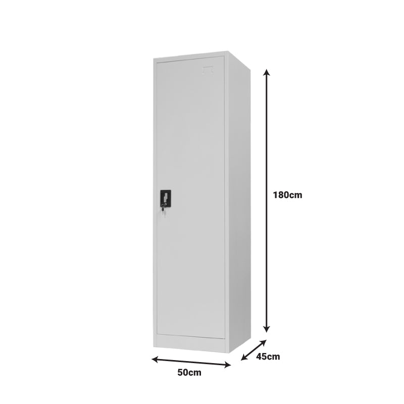 Ντουλάπα-Στήλη Koya Ανοιχτό Γκρι Αλουμίνιο 50x45x180