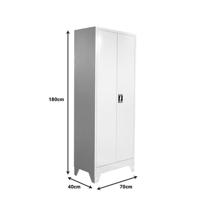 Μεταλλική Ντουλάπα Ugren I σε Απόχρωση Ανοιχτό Γκρι 70x40x180
