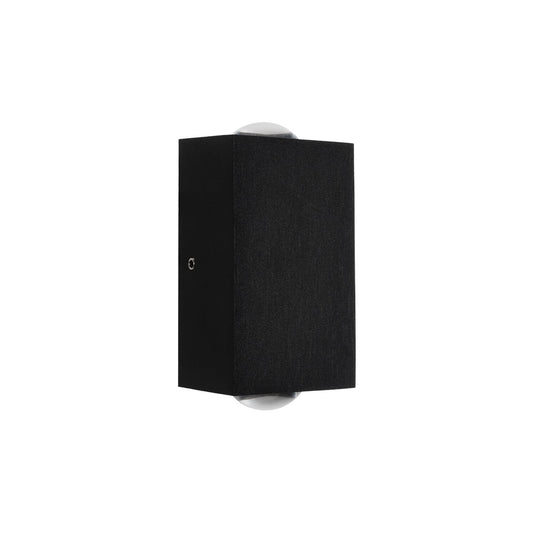 HIKARI 60685 Μοντέρνο Φωτιστικό Τοίχου - Απλίκα LED 4W 500lm 30° AC 220-240V Αδιάβροχο IP65 Θερμό Λευκό 2700K - CREE XPE Chip & TÜV SÜD Driver - Μαύρο Ματ - Μ6 x Π4 x Υ10.5