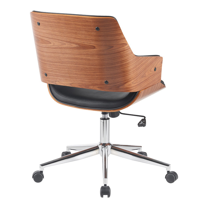 Καρέκλα Γραφείου Setulo Μαύρο PU-Βάση Χρωμίου 53x61x79-89