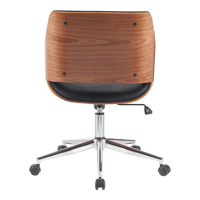 Καρέκλα Γραφείου Setulo Μαύρο PU-Βάση Χρωμίου 53x61x79-89