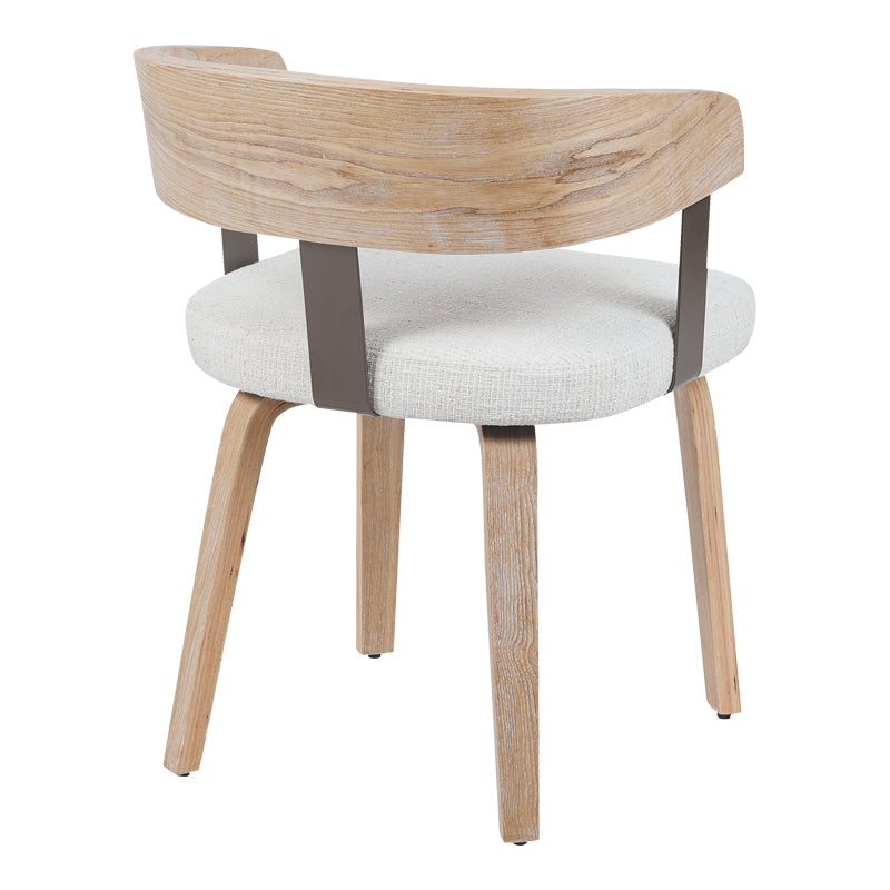 Πολυθρόνα Anesy Μέταλλο-Ξύλο με Ύφασμα σε Μπεζ Απόχρωση 53.5x51x72