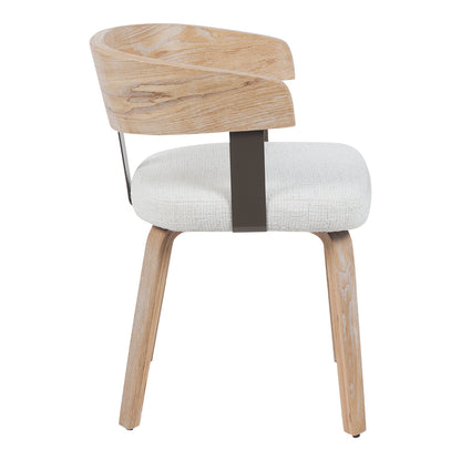 Πολυθρόνα Anesy Μέταλλο-Ξύλο με Ύφασμα σε Μπεζ Απόχρωση 53.5x51x72