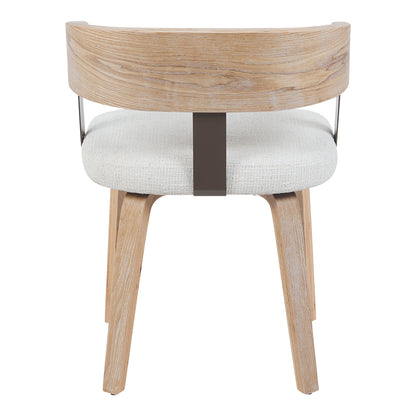 Πολυθρόνα Anesy Μέταλλο-Ξύλο με Ύφασμα σε Μπεζ Απόχρωση 53.5x51x72