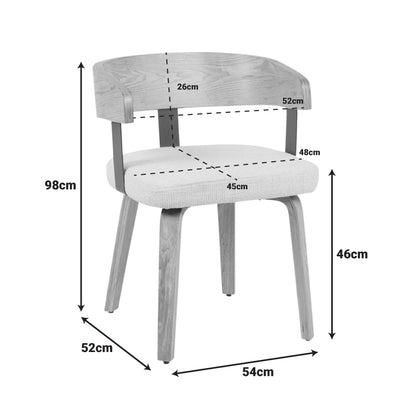 Πολυθρόνα Anesy Μέταλλο-Ξύλο με Ύφασμα σε Μπεζ Απόχρωση 53.5x51x72