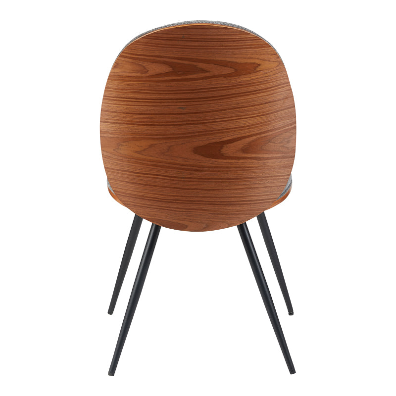 Καρέκλα Nerezy Ξύλο σε Καρυδί με Γκρι Ύφασμα 57.5x48x88