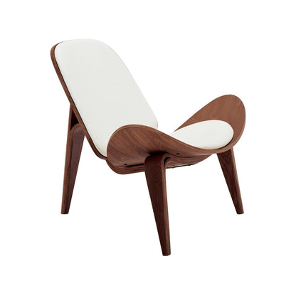 Πολυθρόνα Vilma PU Μπεζ- Plywood Καρυδί 90x76.5x74.5