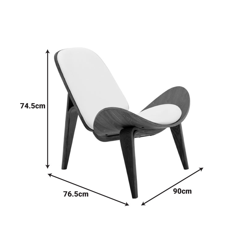 Πολυθρόνα Vilma PU Μπεζ- Plywood Καρυδί 90x76.5x74.5
