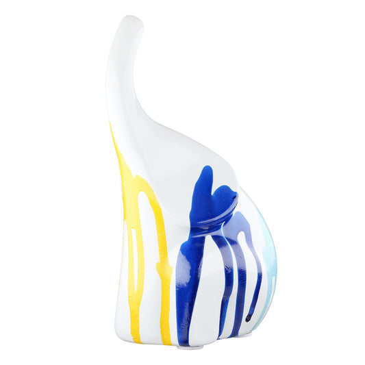 Φιγούρα Ελέφαντας 'Colori' Κεραμικό Πολύχρωμο/Λευκό 8x11.5x19