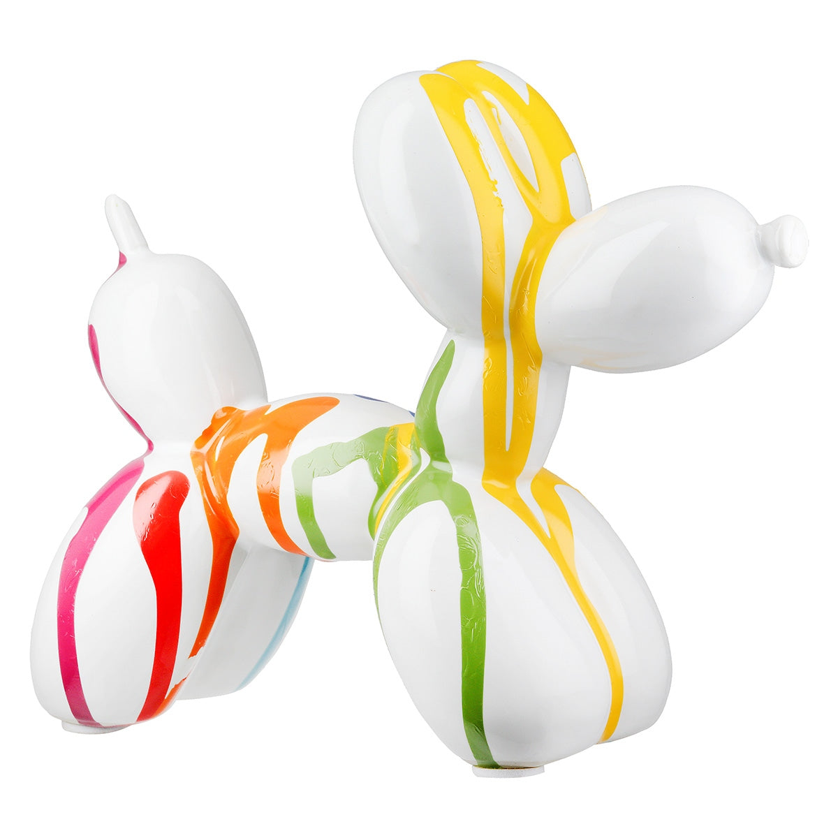 Φιγούρα Dog "Colori" Balloon Dog Κεραμικό Multi-Coloured Λευκό 18.5x7.5x15