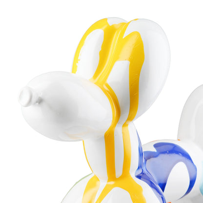 Φιγούρα Dog "Colori" Balloon Dog Κεραμικό Multi-Coloured Λευκό 18.5x7.5x15