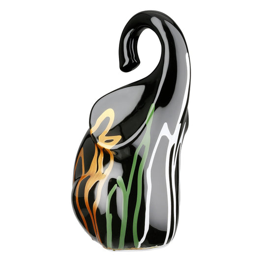 Figure Elephant Ceramic Black 14x13x26